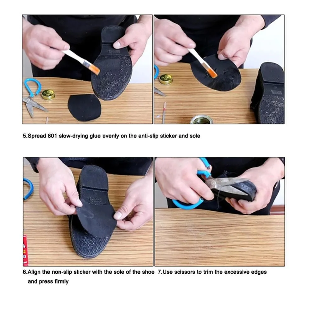 Gummi Anti Slip Schuh Sohlen Reparatur Außensohle Einlegesohlen Austauschbare Männer Frauen Schuhe Tragbare Pads Reparatur Patch Blatt Matte Schuhe Pads – Detail 6