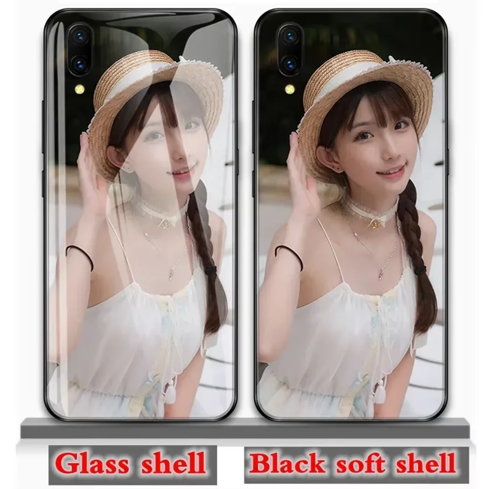 POPCOUIL DIY Luxury Custom Case For Xiaomi Redmi 6A S2  Mi 9 SE 9T CC9E Note 7 6 5A Pro Poco F1 Phone Customized Name Photo Logo