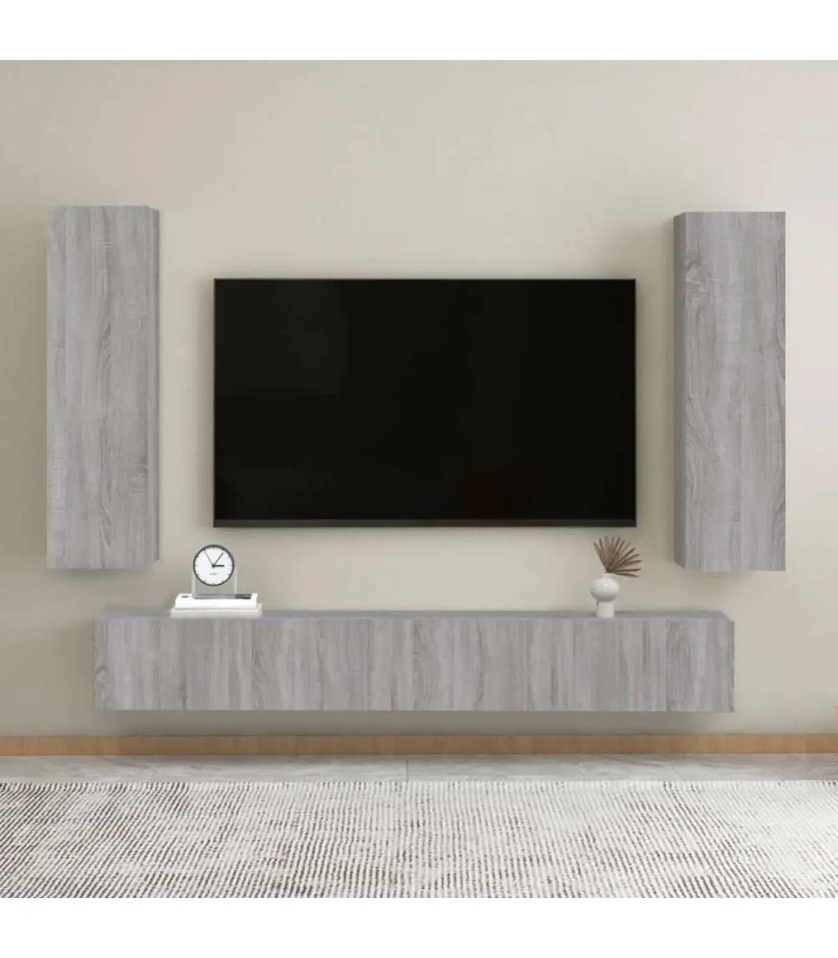 Furniture TV wall furniture for TV 2 pc Sonoma gray 30,5x30x110 cm