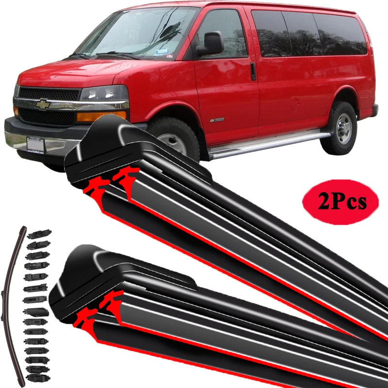 

For Chevrolet Express 1500 2500 3500 1996-2024 Car Windshield Wiper Blade Front Windscreen Brushes Washer Accessories Cleaning