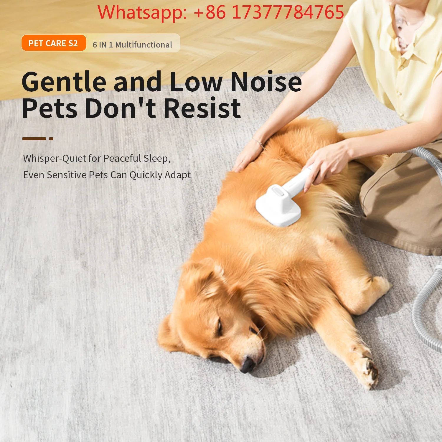 Pet Hair Grooming Brush Kit Low Noise Dog Cat Hair Removal Electric Clipper Slicker Deshedding Pet Grooming Vacuum Cleaner