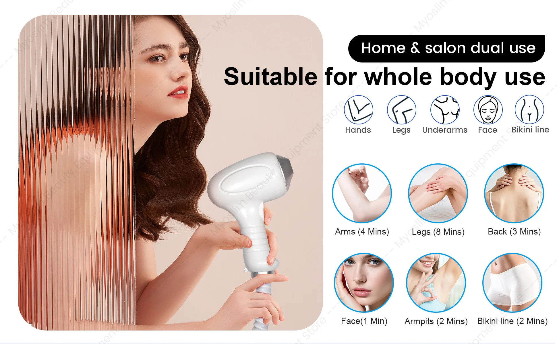

808nm Hair Removal Device 10 BARS Skin Regeneration Permanent Cooling Painless Hair Removal Commercial Customization