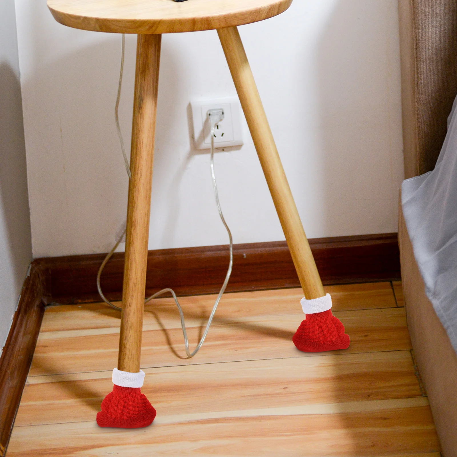 

16pcs Chair Foot Covers Christmas Table Leg Caps Holiday Home Furniture Booties Anti Scratch Floor Protectors