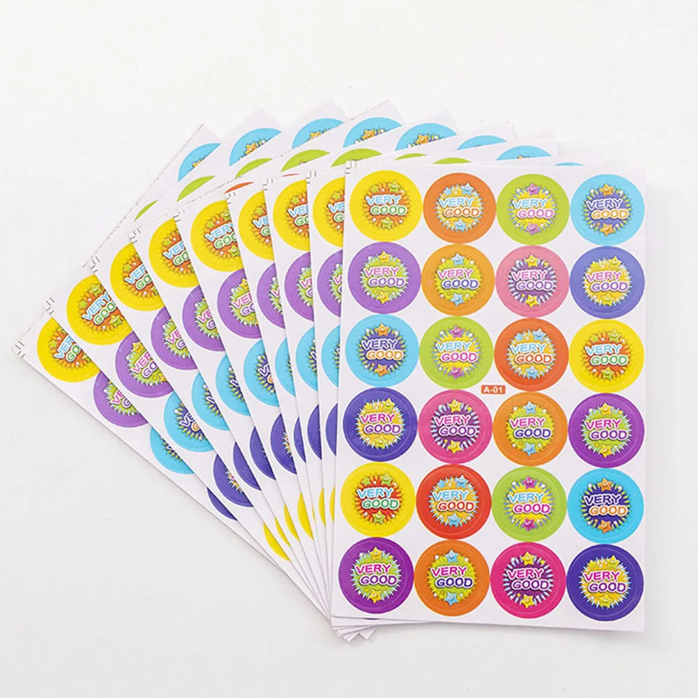

9pcs Reward Stickers Premium Adhesive Cartoon Decals Rewarding Labels Kindergarten School Students Notebook Decoration
