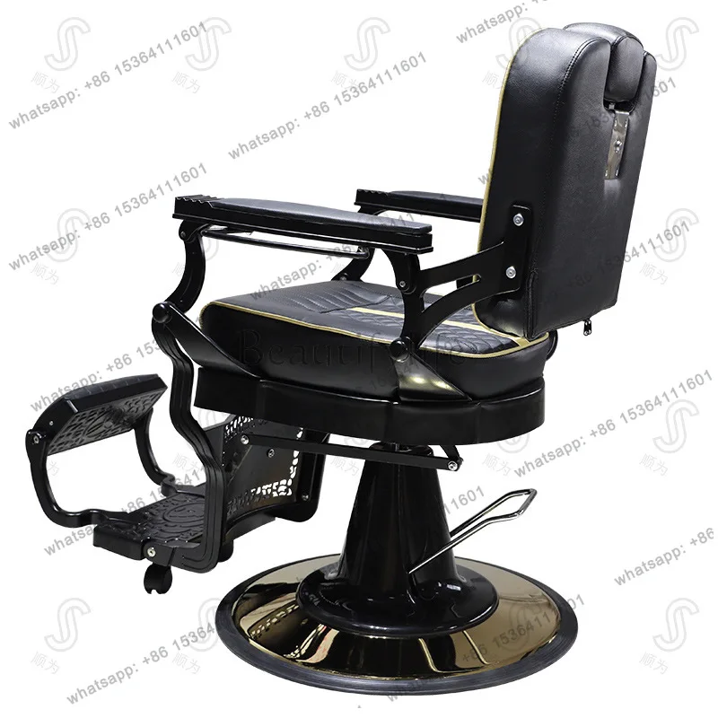 Factory Direct Sales Hair Salon Chair Fallable Physiotherapy Lifting Large Chassis Hair Cutting Chair