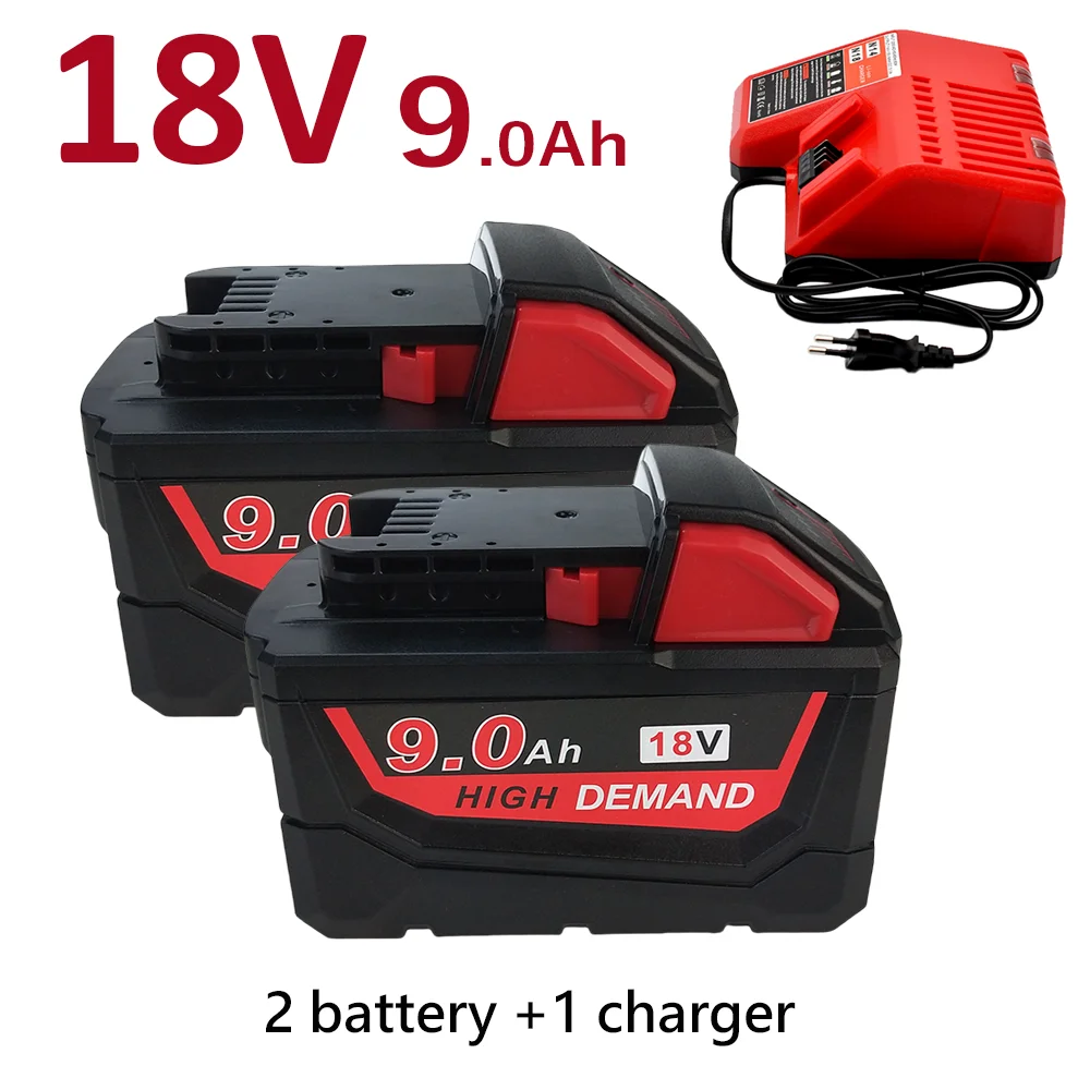 For Milwaukee 18V battery M18-HB3 high energy battery 12AH ,for original Milwaukee M12-18FC charger 48-11-1815 battery + charger