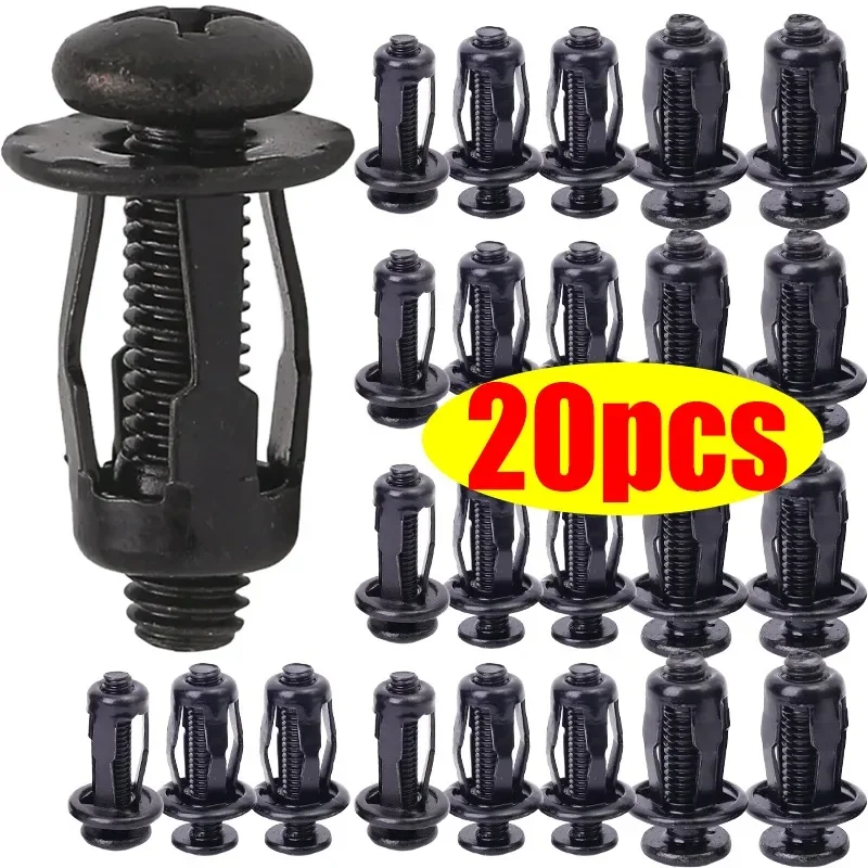 Car License Plate Fixing Nuts Expansion Screws Metal Rivet Nuts M4/M5/M6 Fixing Fasteners Auto Repair Accessories 5/10/20pcs