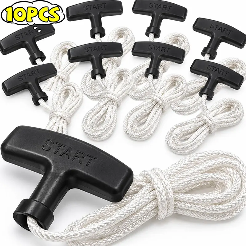 10-1Set Start Pull Handle Universal Lawn Mower Drawstrings Start Cord Line Cord Petrol Engine Drawstring Garden Parts Supplies
