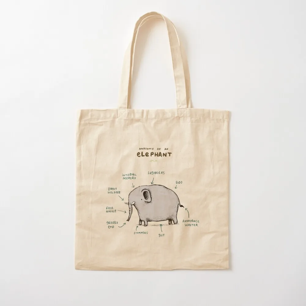 Anatomy of an Elephant Tote Bag hand bag ladies Candy bags Handbags