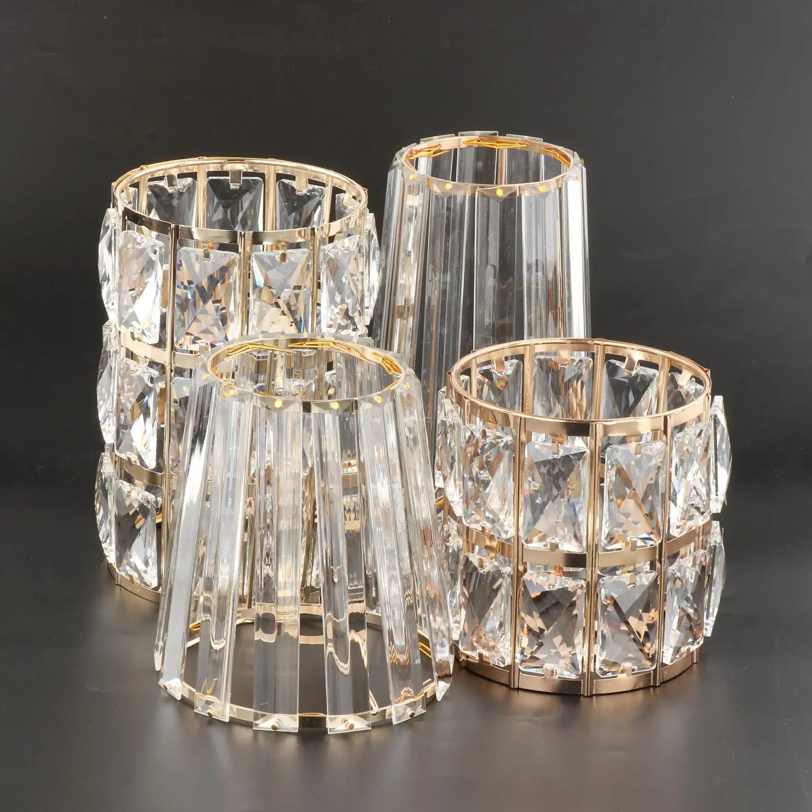 Crystal Lampshade Chandelier Table Lamp Shades Pendant Light Lamp Dust Cover Lighting Accessories Modern Concise Lights Cover