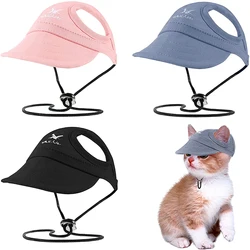 Pet Dog Caps Small Puppy Pets Summer Solid Color Cap Dog Baseball Visor Hat Outdoor Accessories Sun Bonnet Cap Travelhelmet