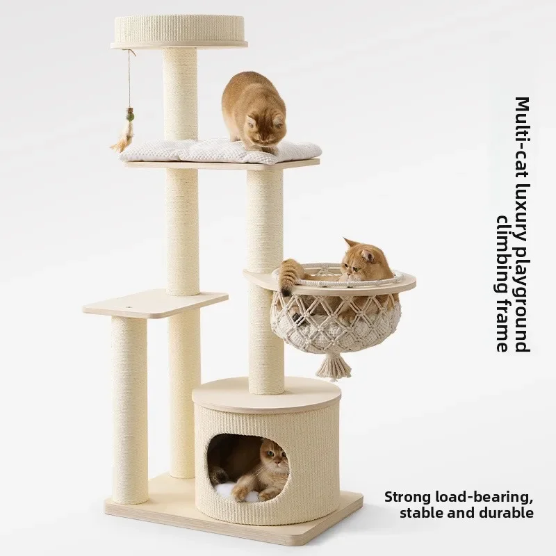 Home Cat Condo Cat Tree Tower Cat Furniture Cat Tower Cat Tree Space Saving Cat Tree Bed Combo Sisal Post Small Apartment