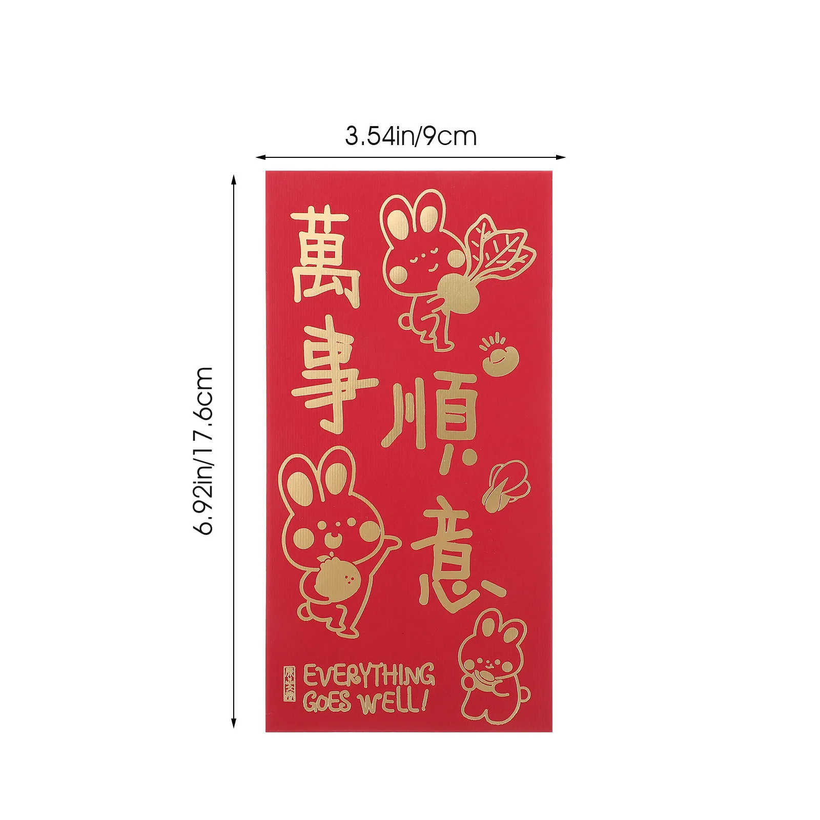 6Pcs Cartoon Rabbit Red Envelopes Chinese Style Red Packets Rabbit Year Decorative New Year Money Envelopes