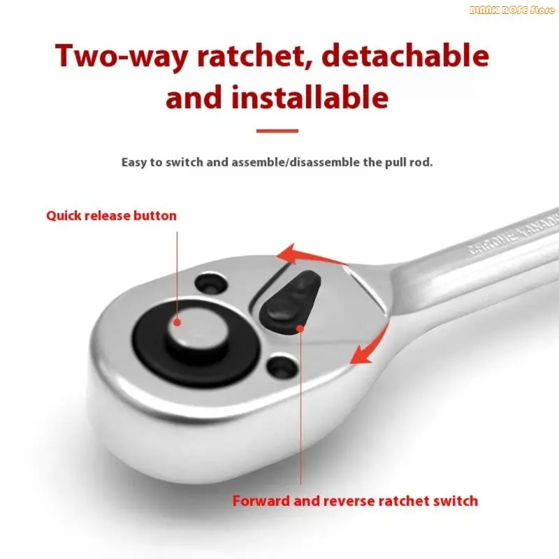 K1AE Corrosion Resistant Ratchet Socket WrenchSpanner With Bidirectional Control Levers And High Torques Steel Construction