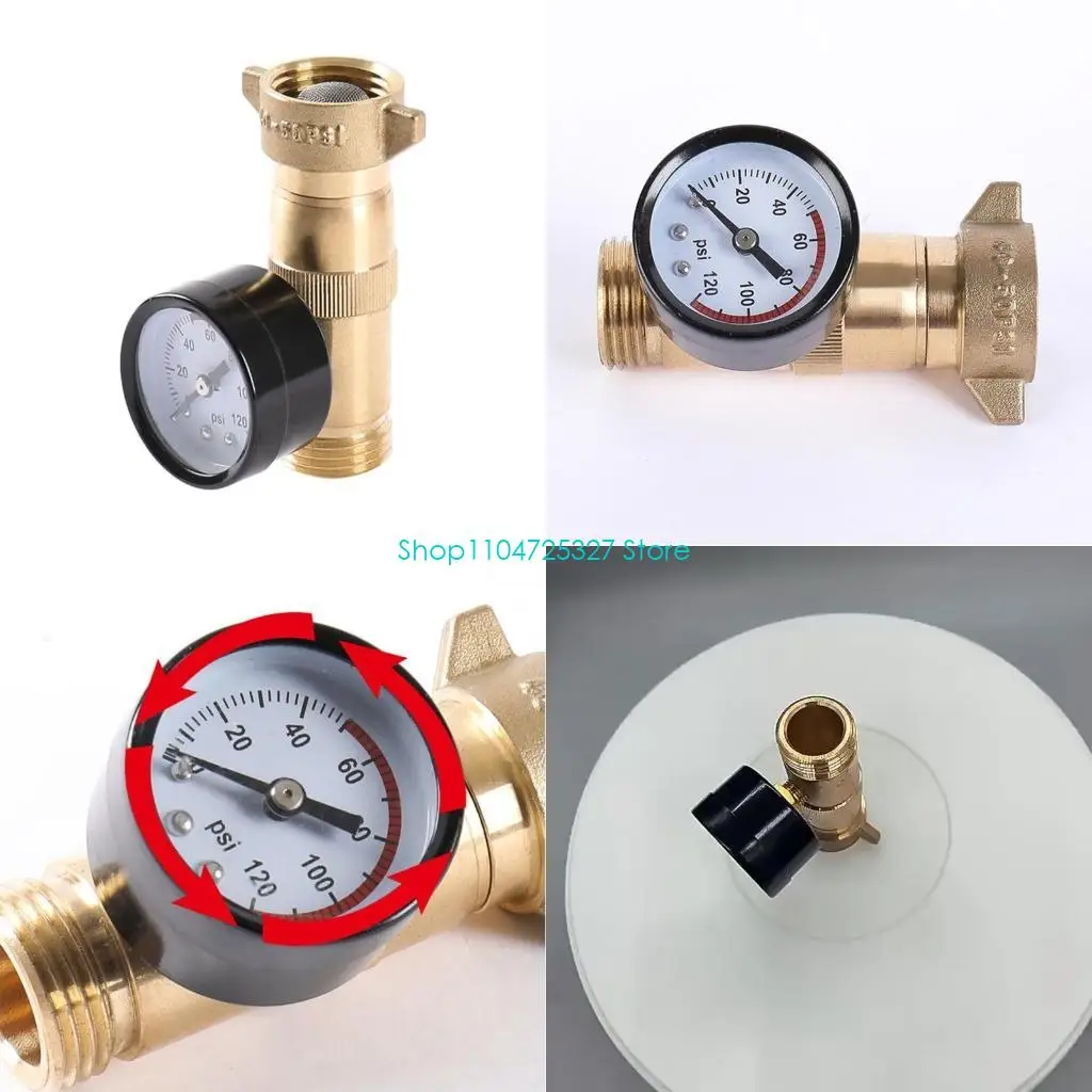 

D8KF Brass Water Pressure Regulator For Rvs Trailers 3/4 In Leadfree with Instruments