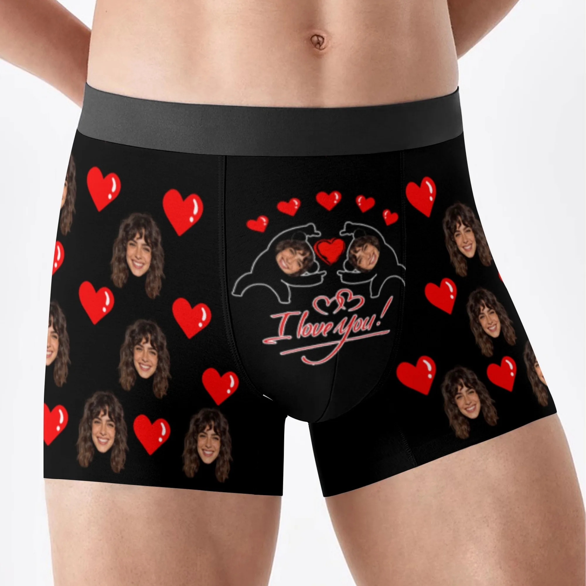 Personalized facial photo customization flat underwear customization men's Valentine's Day gift for husband gift for father