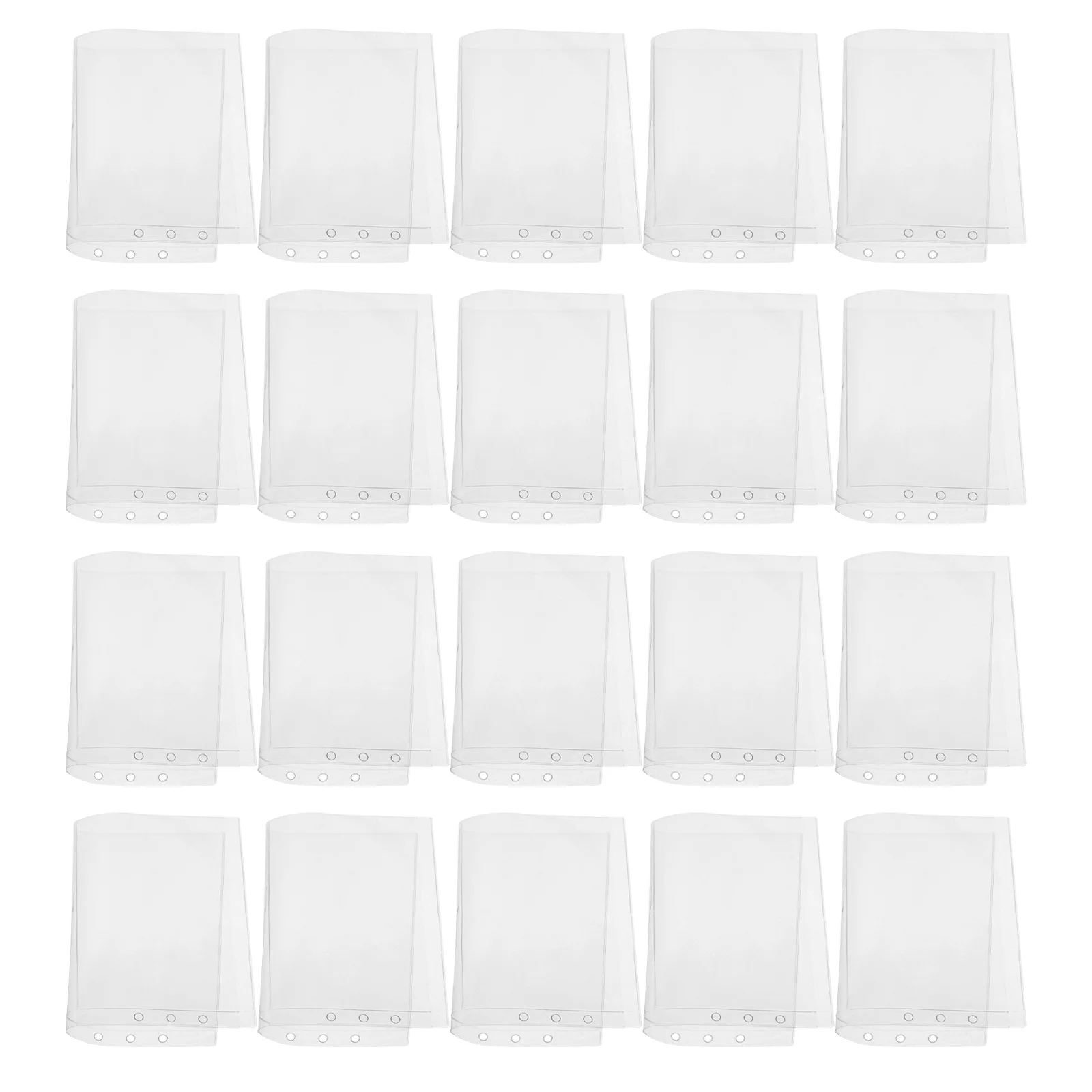 

20 шт. прозрачные сумки для хранения документов, сумки для переплета из ПВХ, органайзер большой емкости для офиса, школы, блокнота, планировщика