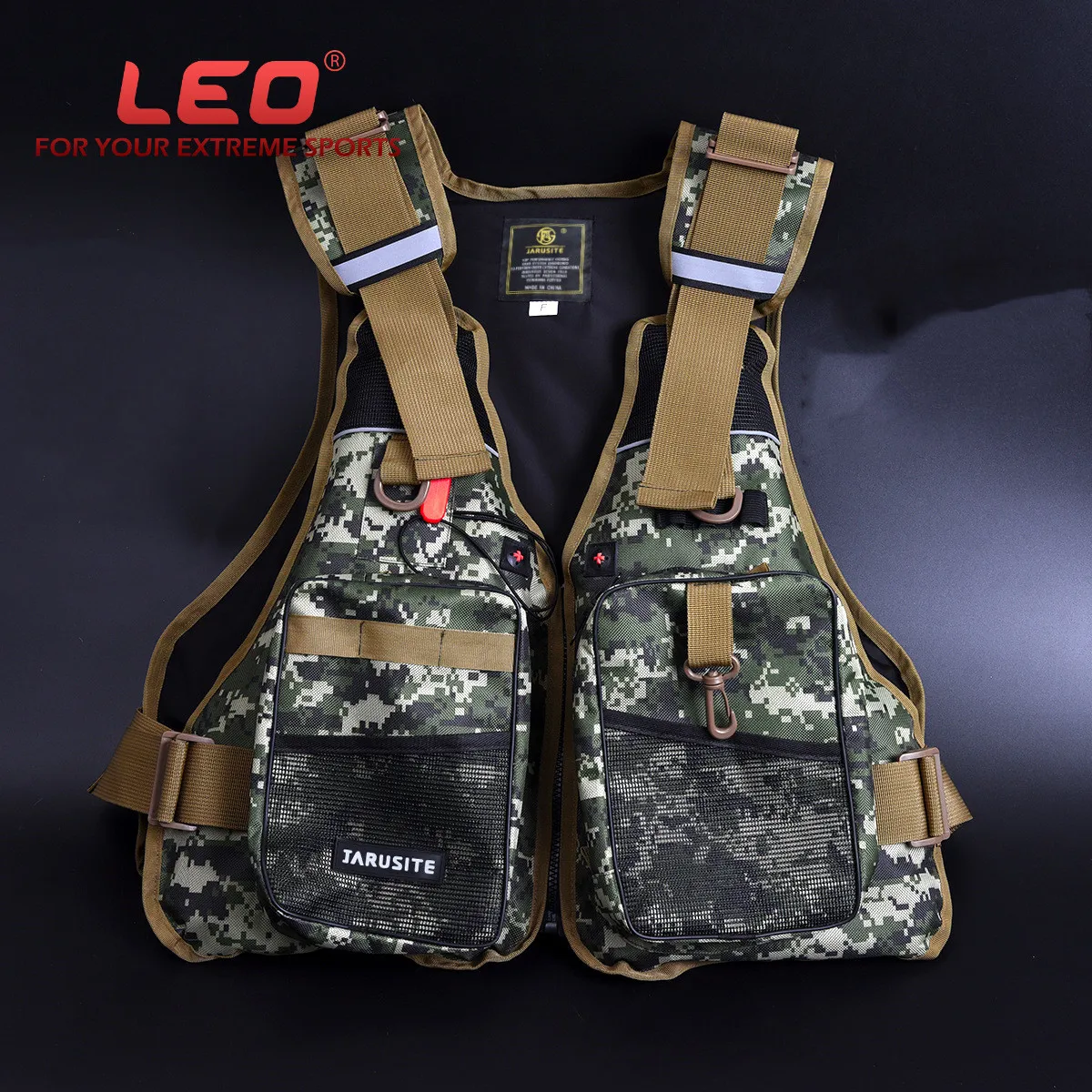 LEO Professional Life Jacket Fishing Vest Multi-Pockets Waterproof Sea Fishing Adjustable Vest Multi-function Fishing Vest