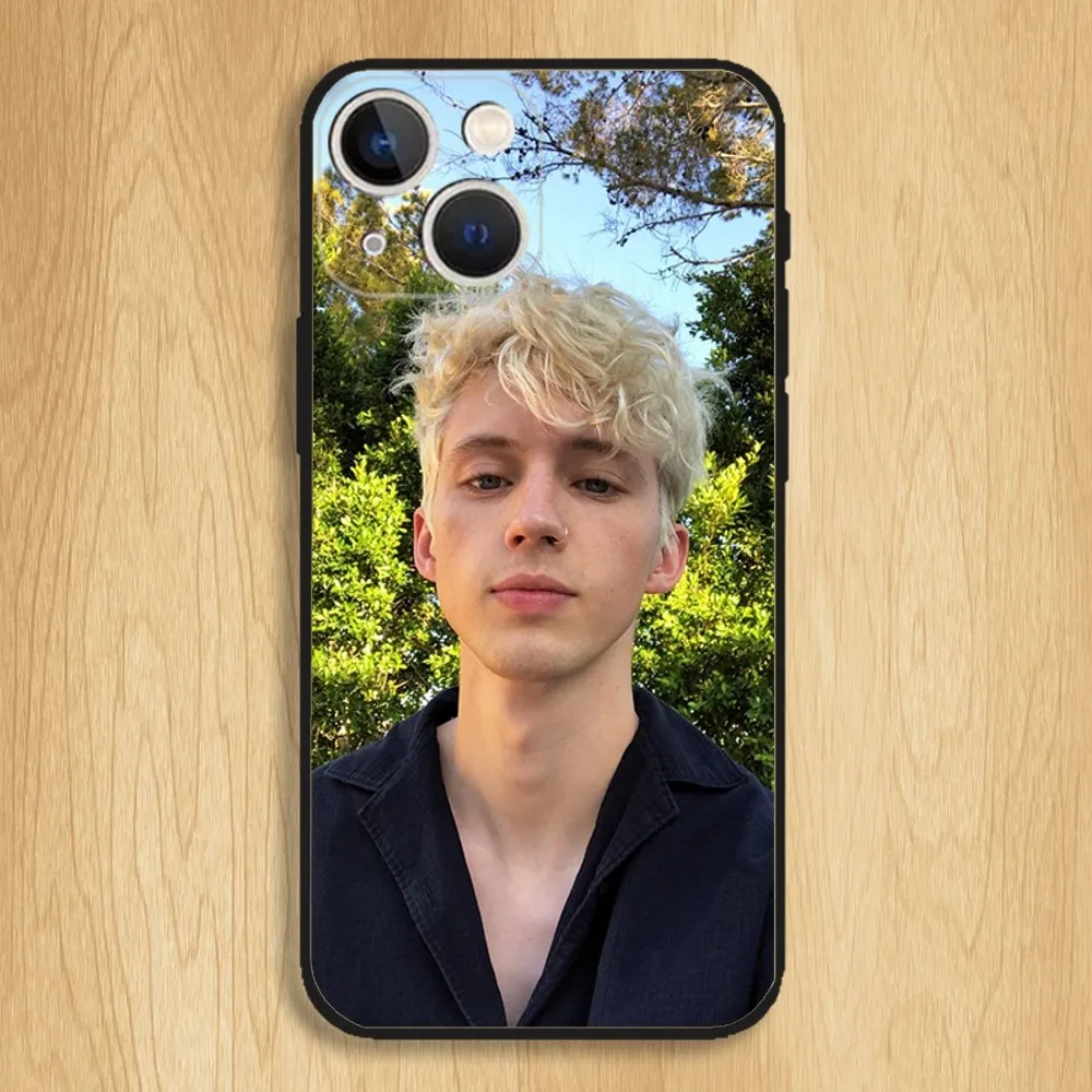 Singer Troye Sivan Phone Case For iPhone15,14,13,12,11,Pro,Max,Plus,Mini,X,XS,XR,8,7,6,S,Plus,SE Soft Black Case