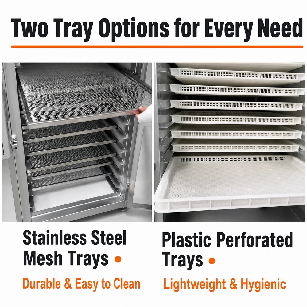 Commercial Fruit Dryer Vegetable Dehydrator Drying Oven Stainless Steel Energy Saving Intelligent Temperature Control