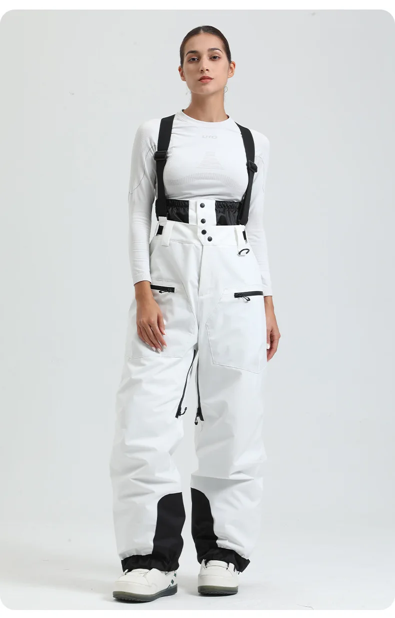 Neue Ski Hose Solide Schnee Frauen Winddicht Wasserdichte Schnee Hosen Warme Atmungsaktive Verdickte Winter Outdoor Snowboard Hosen – Detail 3