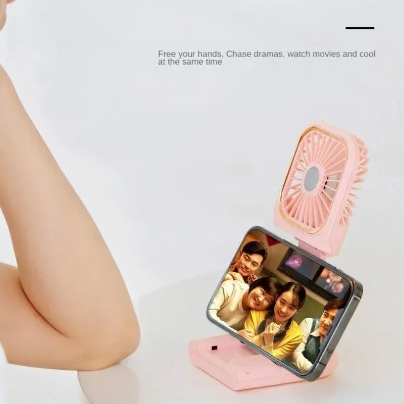 휴대용 미니 핸디 선풍기 USB 충전식 접이식 목걸이 선풍기 3단 풍량 조절 휴대용 소형 포켓 선풍기 가정 사무실 야외용