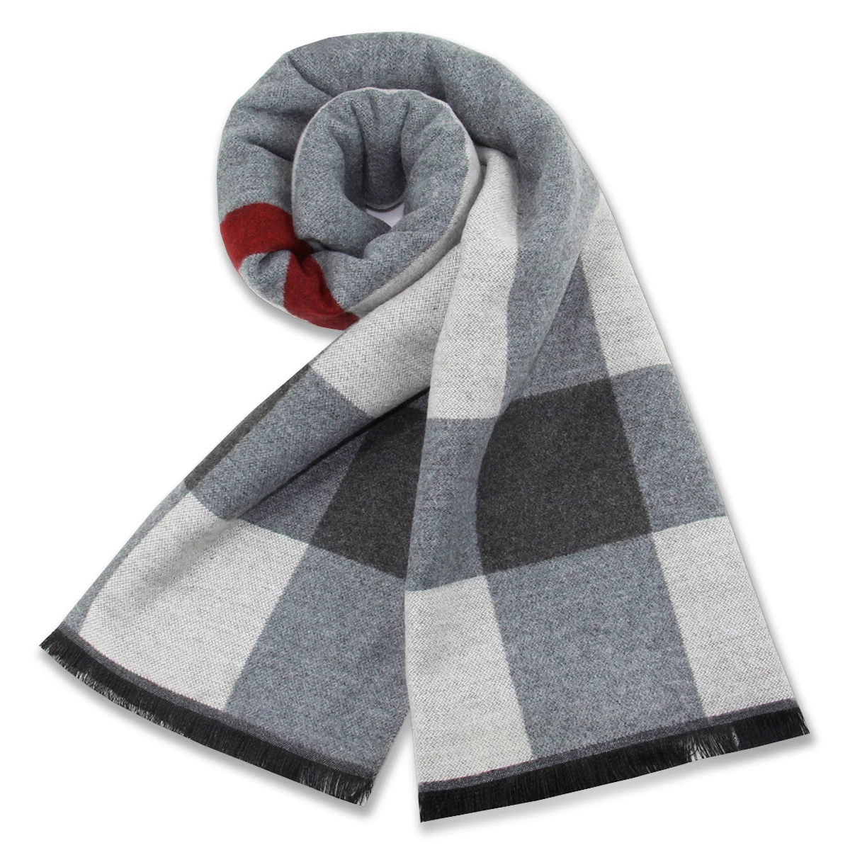 Fashion Designer Casual Scarves Winter Men's Cashmere Scarf Luxury Brand Neckerchief Male Long Shawl Outdoor Warm Wool Wraps Man
