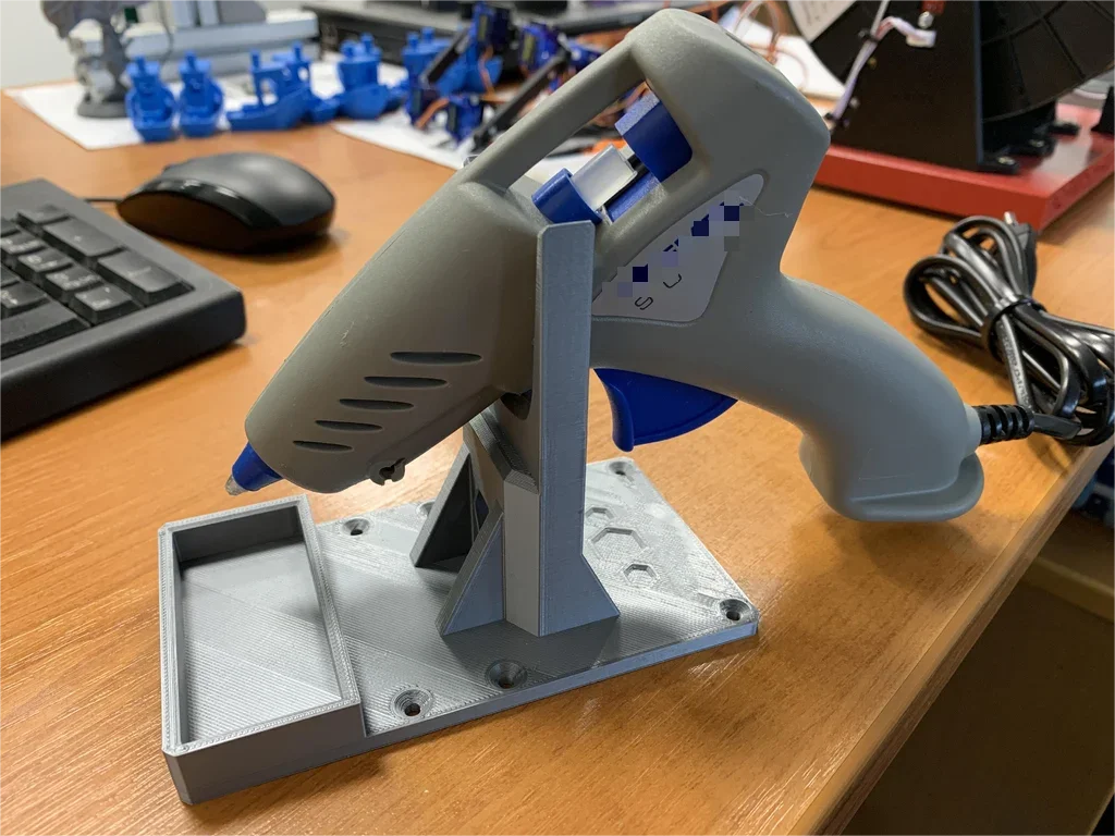 1pc Hot Melt Glue Gun Base Stand Organizer Hot Glue Gun Storage Holder Hot Melt Gun Anti Leakage Storage Rack Home Accessories