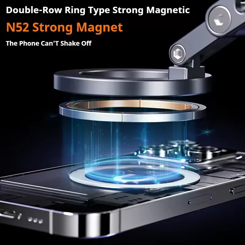 New X93 Magnetic Car Phone Holder 360 degree Rotation Vacuum Adsorption Strong Suction Holder for Mobile Phone Car Bracket image 5