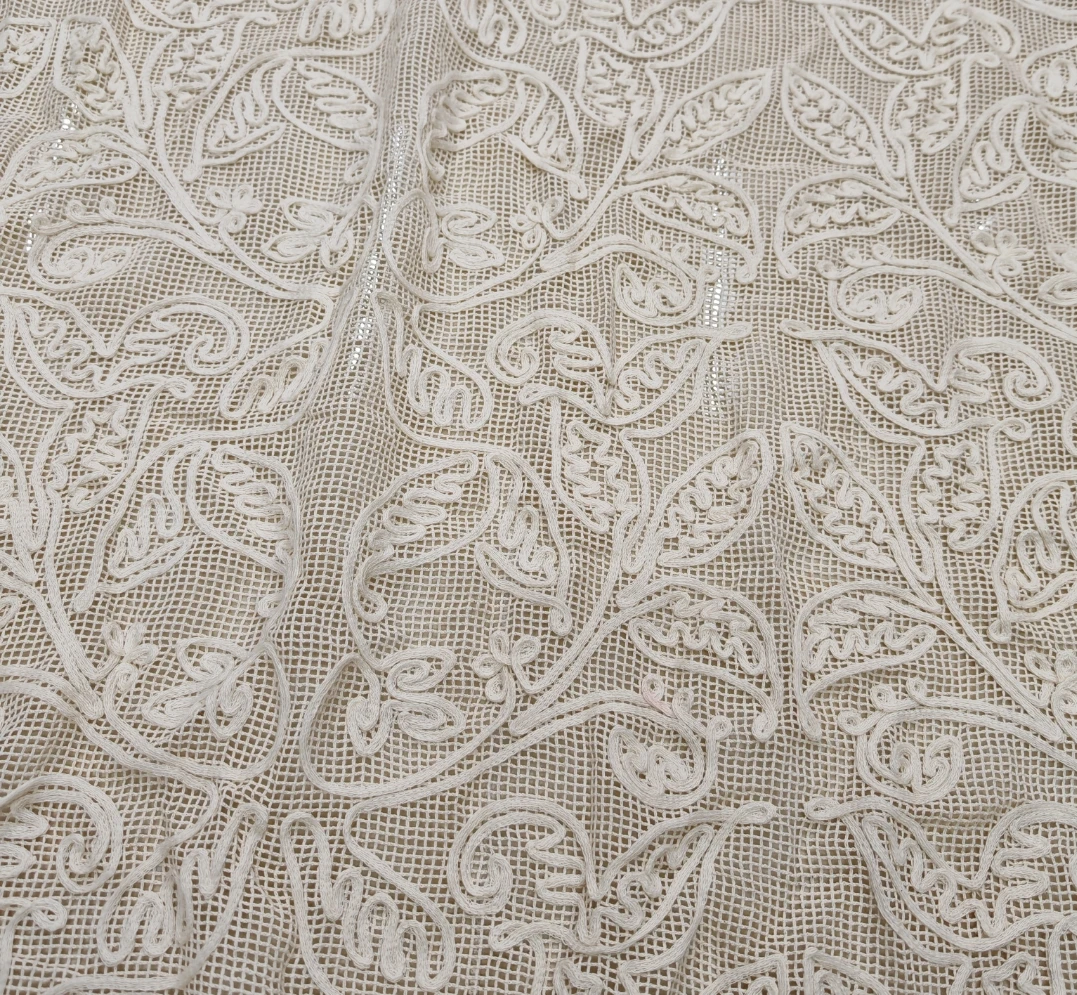 New Design Cotton Cord Yarns Crochet Lace Fabric Embroidery Cashew Flower France Lace for DIY Wedding Party Dress Shirts Textile view 5