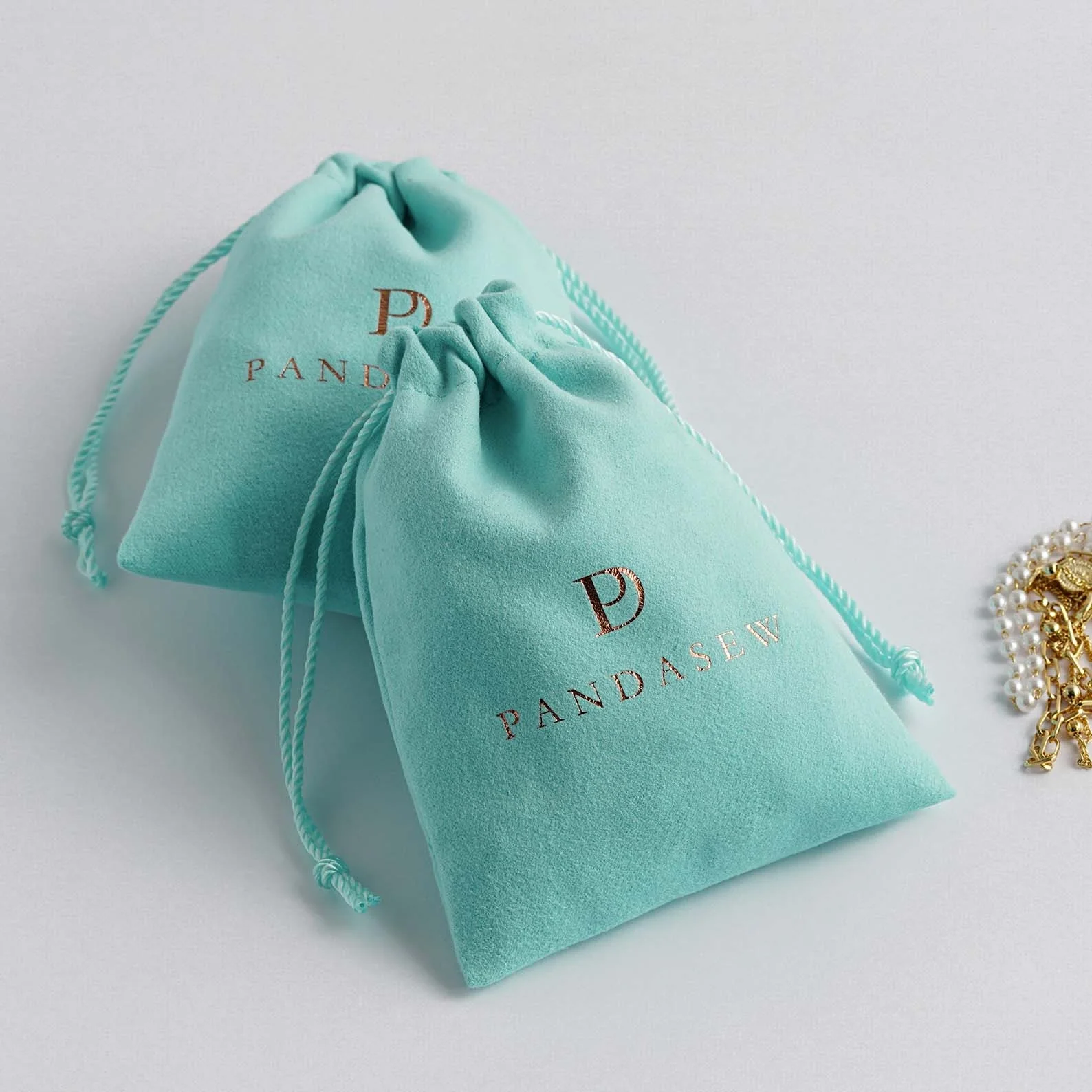 

50PCS Hot Sale Velvet Drawstring Pouch Bag Bracelet Package Jewelry Bag Pouch，Decorate the Wedding, Engagement, Birthday Party