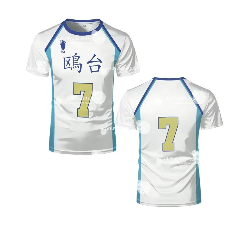 الرجال شعبية Haikyuu قميص الانمي ساكوراي المدرسة الثانوية زي كرة طائرة شينغهاي تاكاي تأثيري قصيرة الأكمام ملابس للرجال