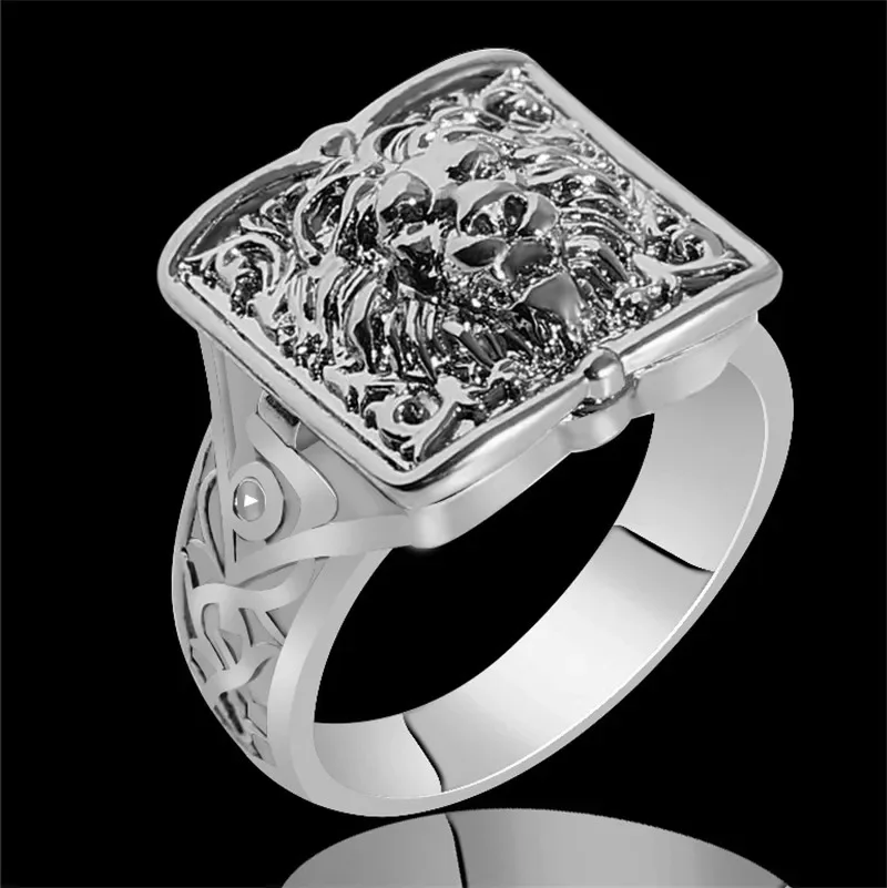 Punk Gold Color Silver Color Skull Carved Open Cap Pattern Dragons Rings for Men Engagement Party Jewelry Copper Whole Sale - Image 4
