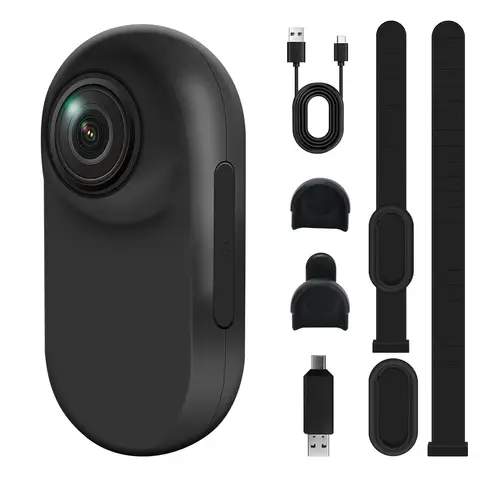 Cámara de cuello inalámbrica HD de 1080P con registros de vídeo rastreador de mascotas No necesita WiFi cámara para gatos Mini cámara deportiva magnética para el cuerpo