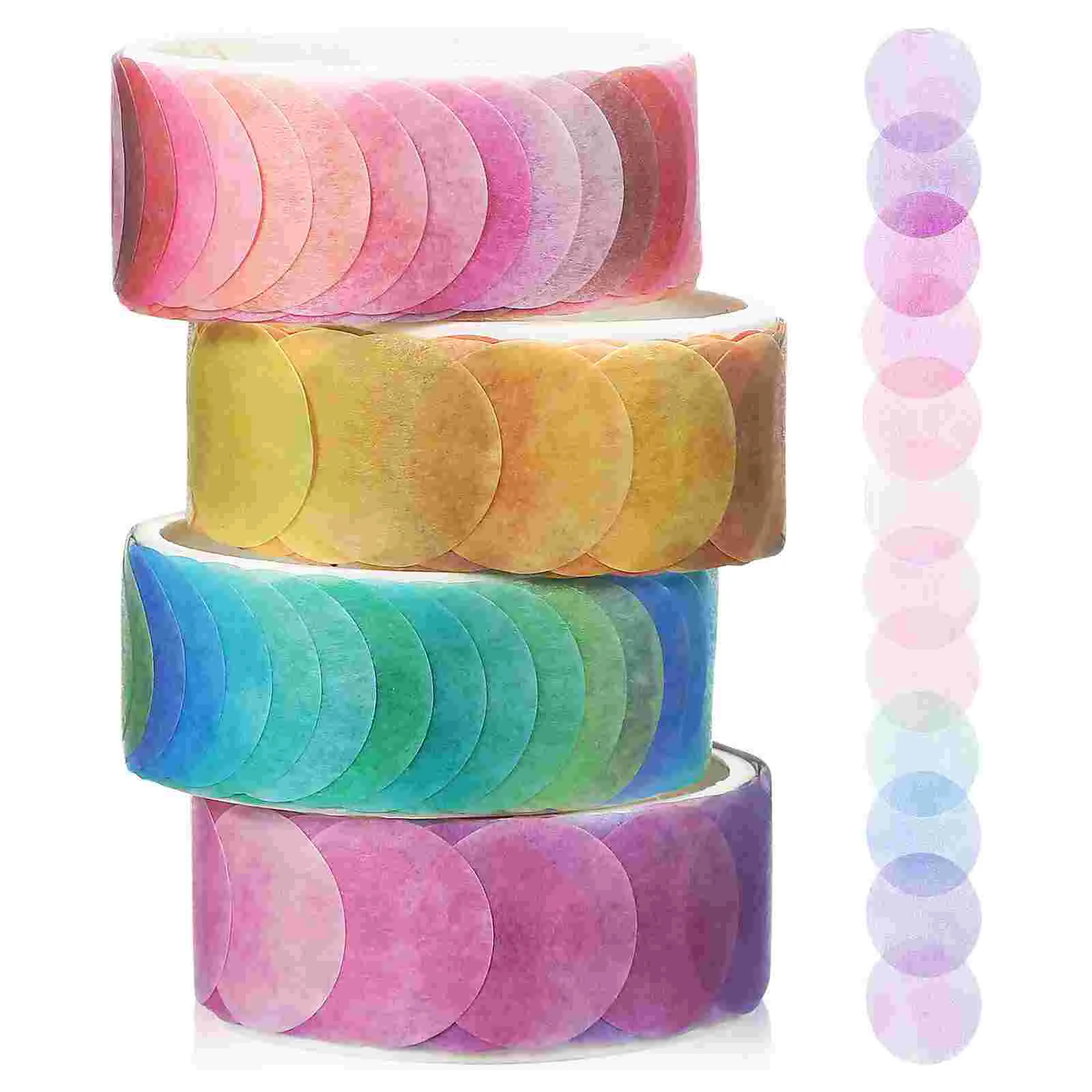 4 Rolls Washi Tape Stickers Fruit Hard Candy Decorative Textured Paper Scrapbook DIY