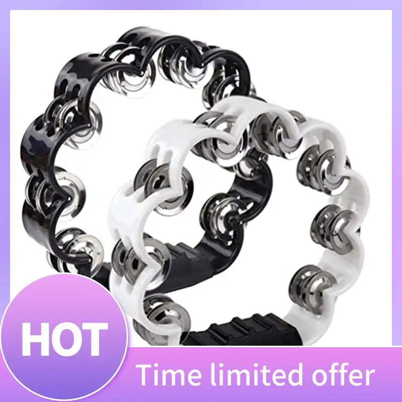 

ABXI 2PCS 8.5 Inch Plastic Tambourine, Flower Tambourine Percussive Tambourine Musical Instrument Tambourine School Party