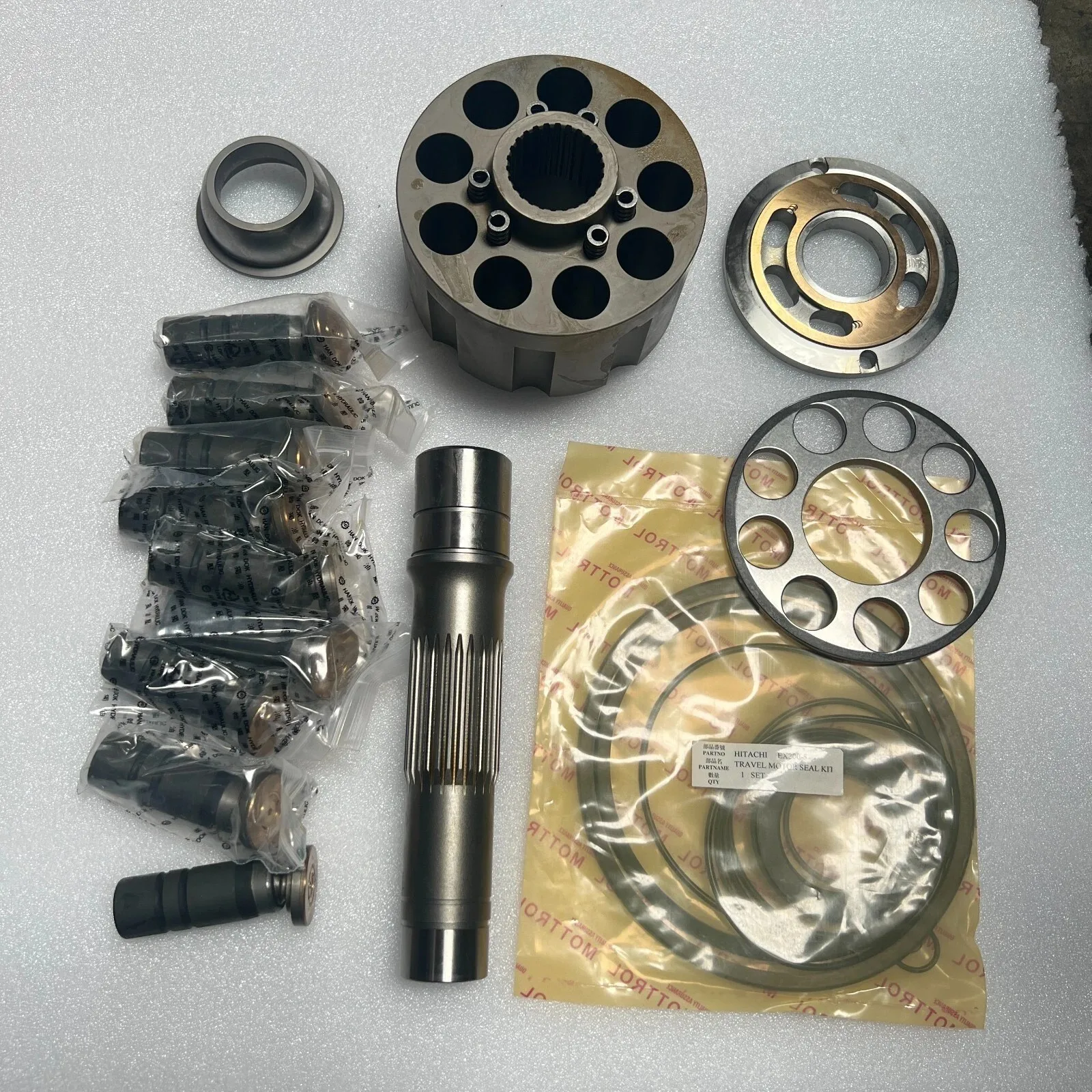 TRAVEL Motor:rotor,valve Plate,SHAFT.PISTON,SHOE,SET,GUIDE FOR EX120-3 EX100-3