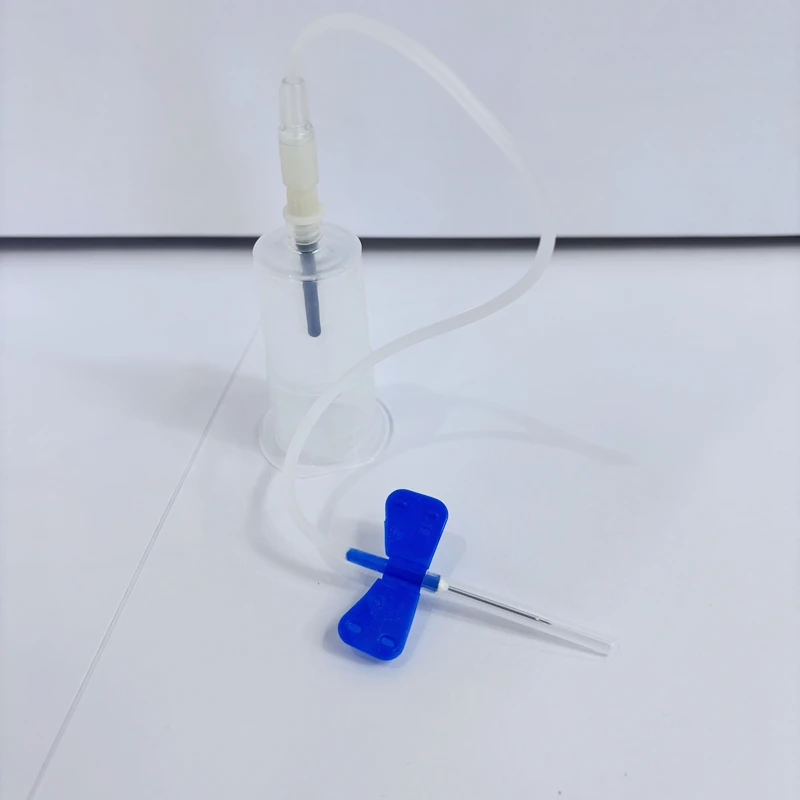 Safety Blood Collection Set ,Disposable 21G 23G Butterfly Needle+Plastic Vacuum Needle Holder Pet Medical Laboratory Consumables