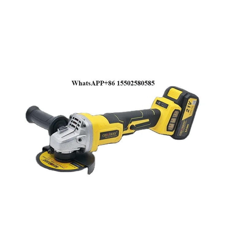 

CROWNMAN Professional 21v New Rechargeable Brushless Lithium 100/115mm Electric Angle Grinder Electric Power Tools Angle Grinder