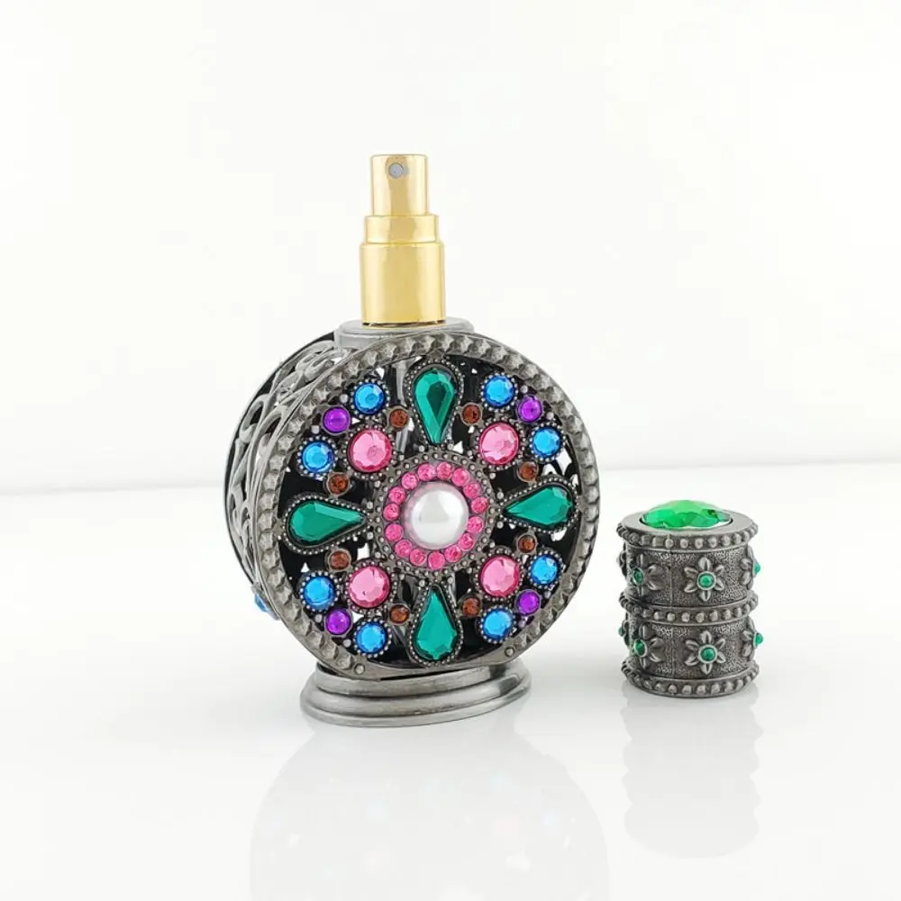 

Vintage Glass Empty Bottle Refillable Arabian Style Travel Cosmetic Containers Luxury Decorative Spray Bottle Travel Supply