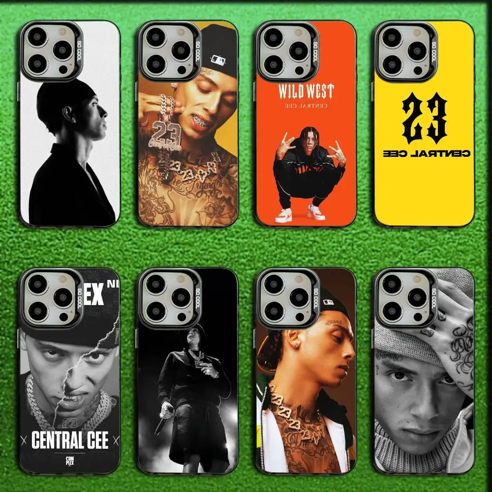 

Rapper central cees Phone Case For iPhone 16,15,14,13,12,11,Mini,Pro,E,SE4,MAX Candy Matte Shockproof Black Cover