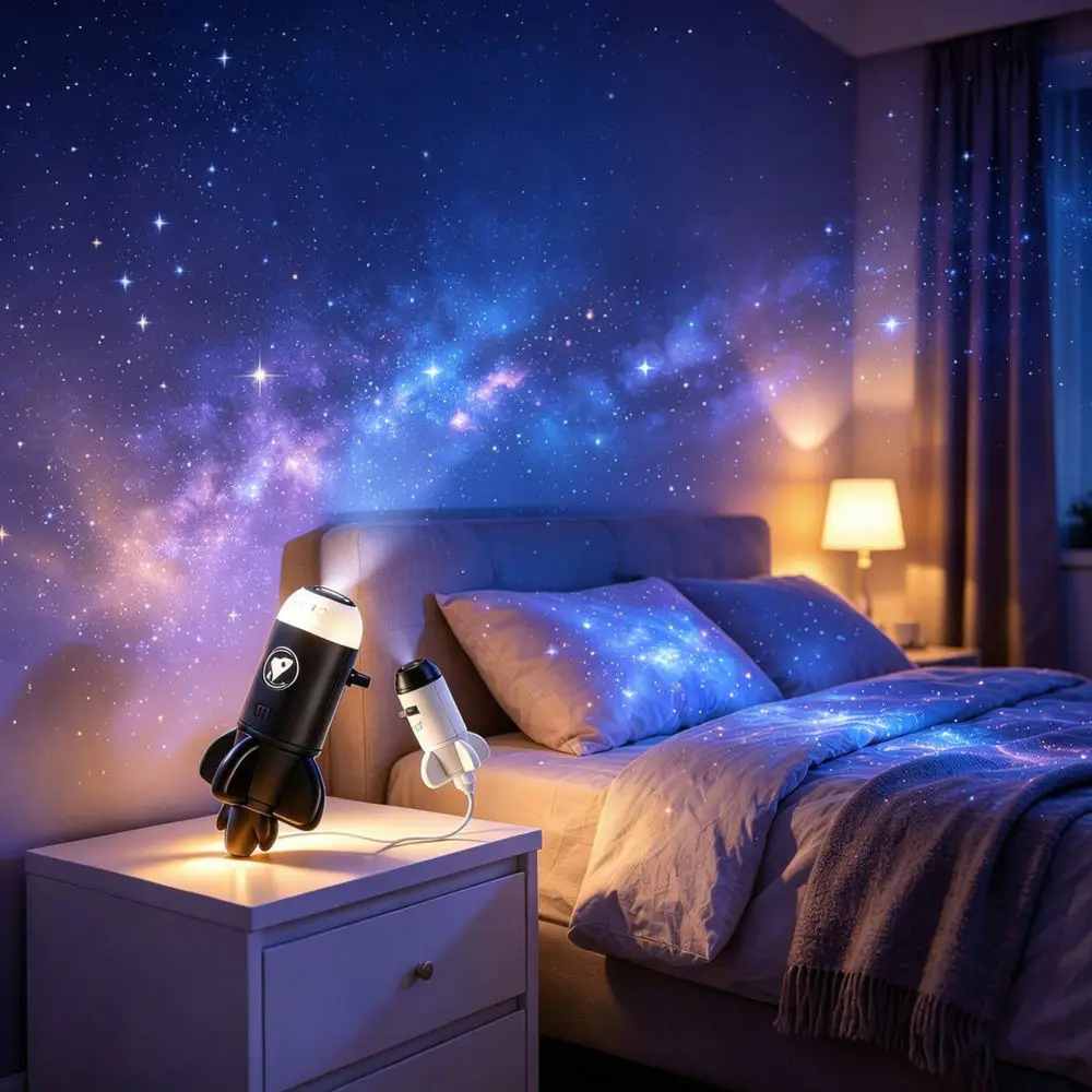 Romantic Galaxy Star Projector Night Light USB Atmosphere Lamp For Bedroom Children Room Background Lighting