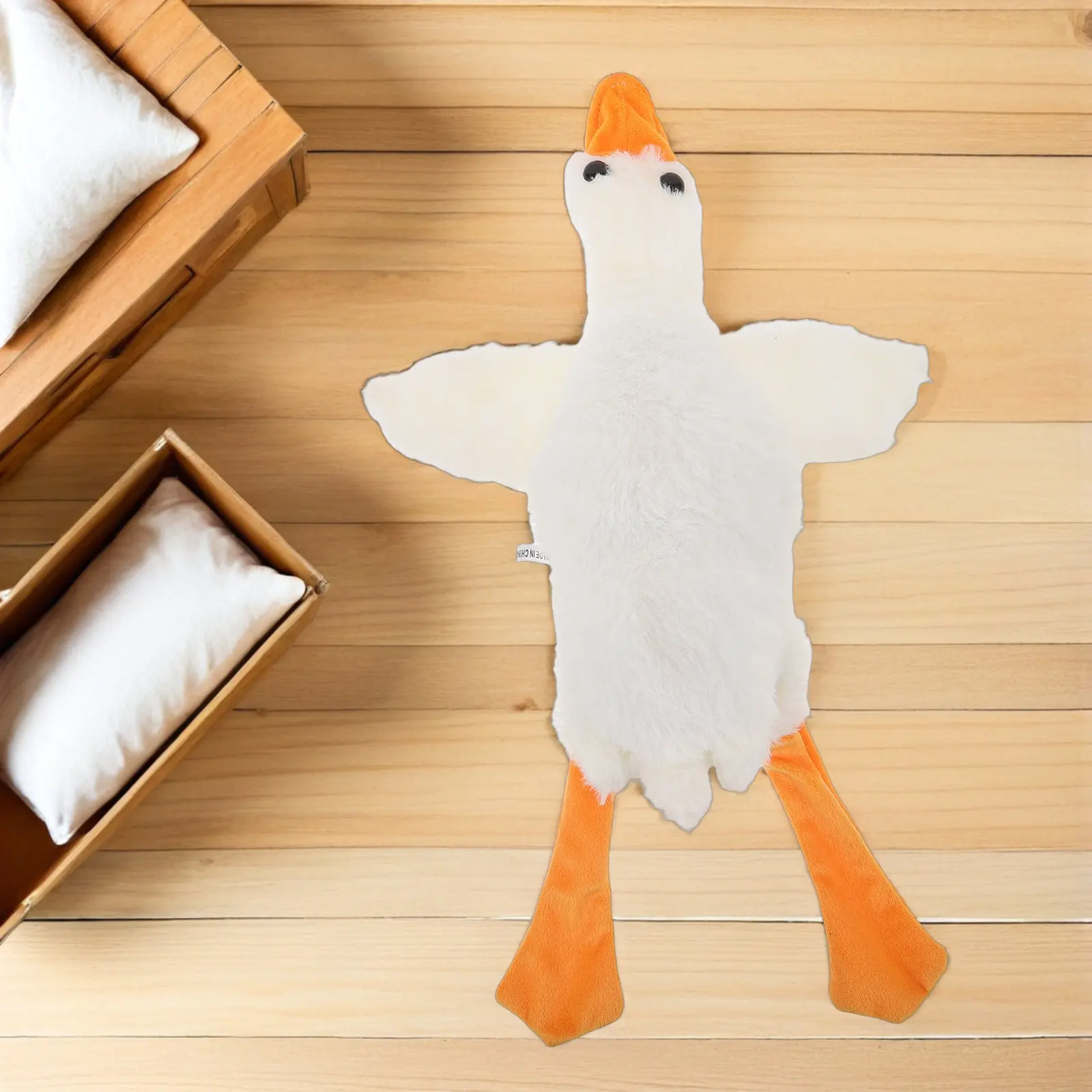 

White Goose Decorative Soft Stuffed Animal Pillow Cover Large Kawaii Goose Cartoon Couch Sofa Bed Throw Pillow Case Party Favor