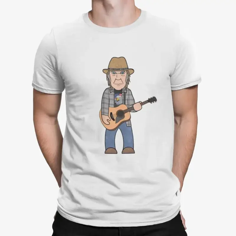 Free World Rocker T Shirt Vipwees Inspired Music Neil Young Retro