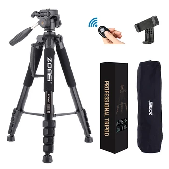 Zomei Q188 188cm אביזרי צילום מקצועיים מצלמת וידאו DSLR טריפוד לטלפון עם תושבת לטלפון