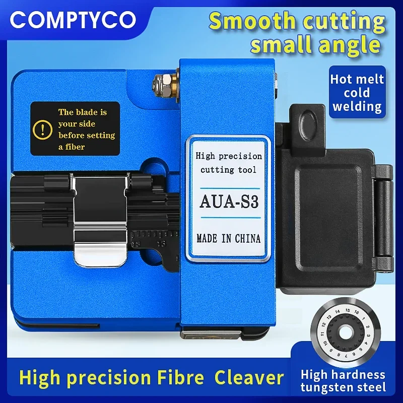 AUA-S3 Fiber Cleaver FTTH Cable Fiber Optic Cutting Knife Three-in-one Clamp Cold Welding and Hot Melting