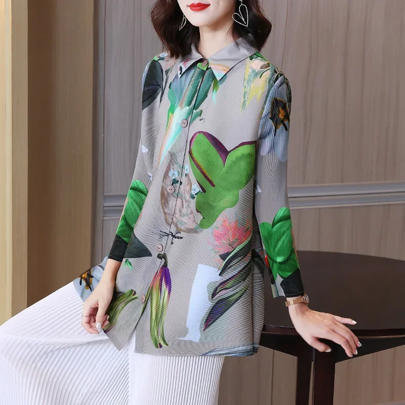 Women's Shirt Early Autumn New Mom's Short Cardigan Top Design Sensible Women elegant and youth woman blouses