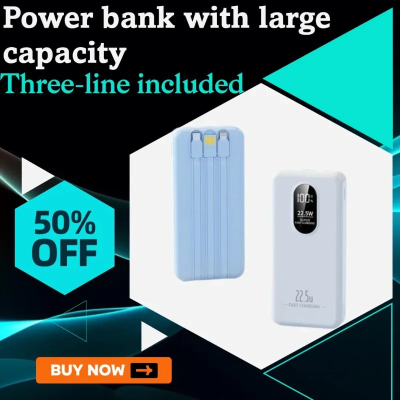 

10000/20000mAh Large Capacity Super Fast - Charging Power Bank with Digital Display