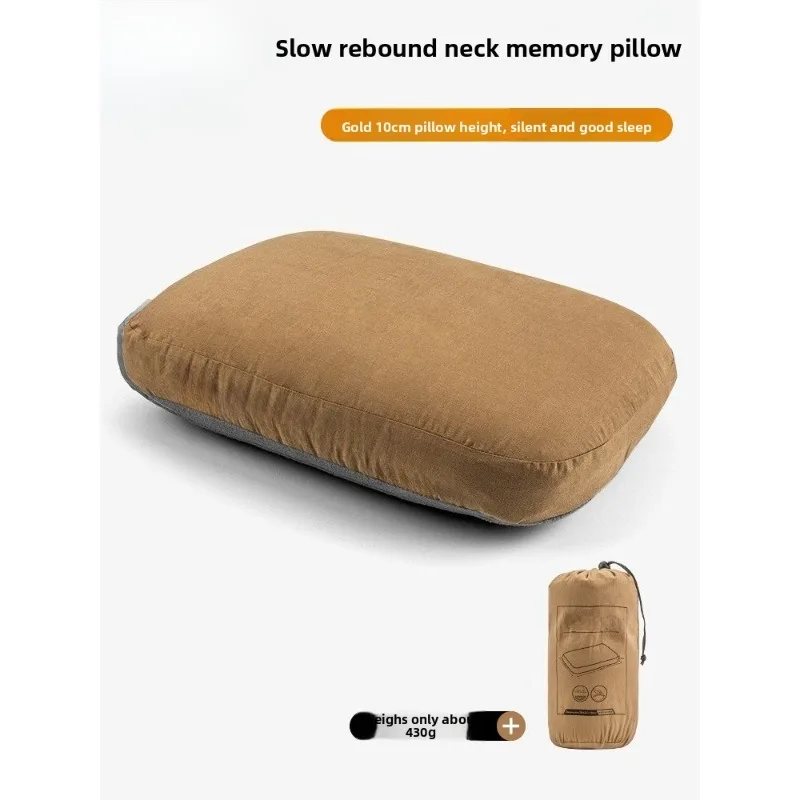 

Memory Foam Travel Pillow - Portable Camping Neck Support with Slow Rebound, Ergonomic Design for Office Nap & Outdoor