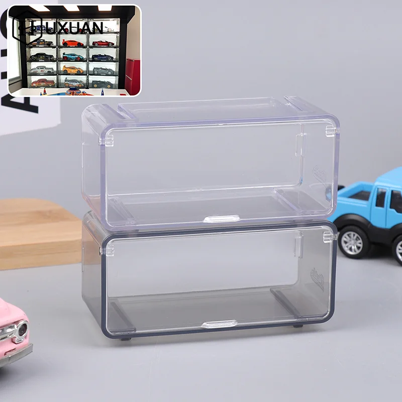 1 Piece Car Display Box Transparent Dustproof Storage Box Without Car Diecast Model Children Alloy Car Model Storage Box